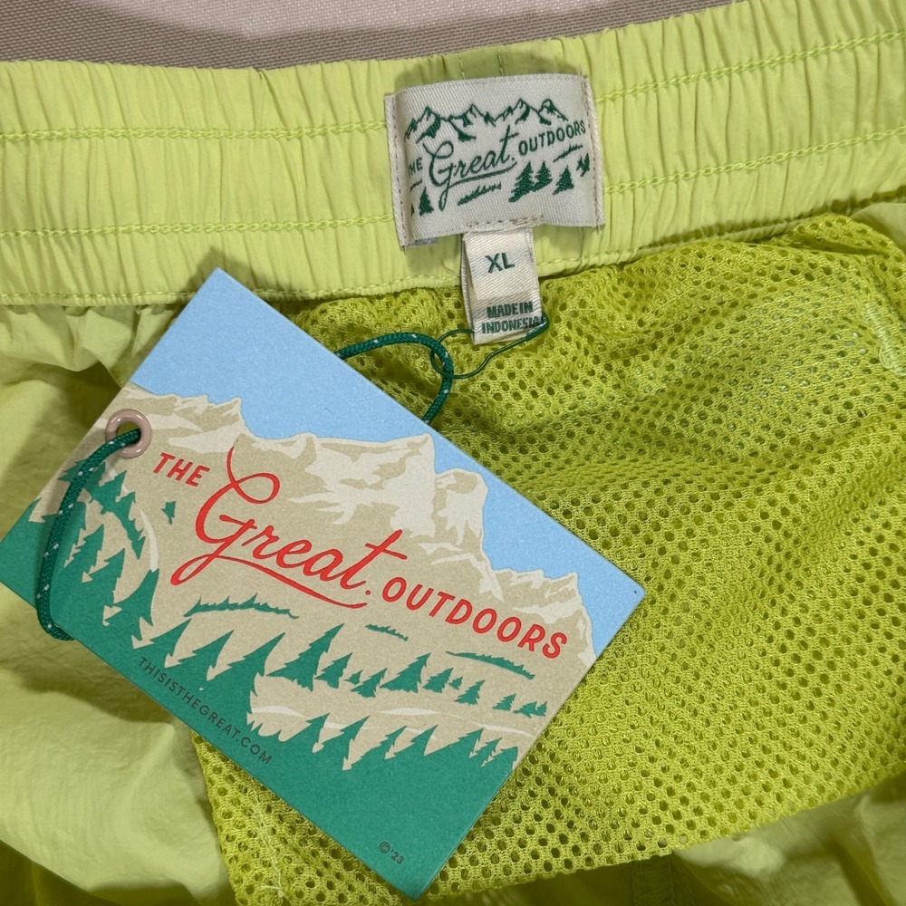 The Great Outdoors The Trailhead Pants Citron Neon Yellow Joggers Size XL NWT - Picture 3 of 16